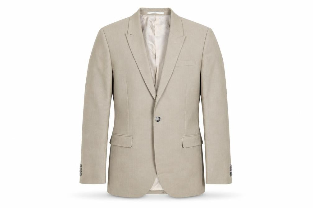 Topman Men's Beige Blazer, Size 38 Regular Fit