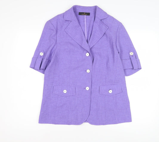 Eugen Klein Women's Purple Blazer, Size 14, Casual, Button