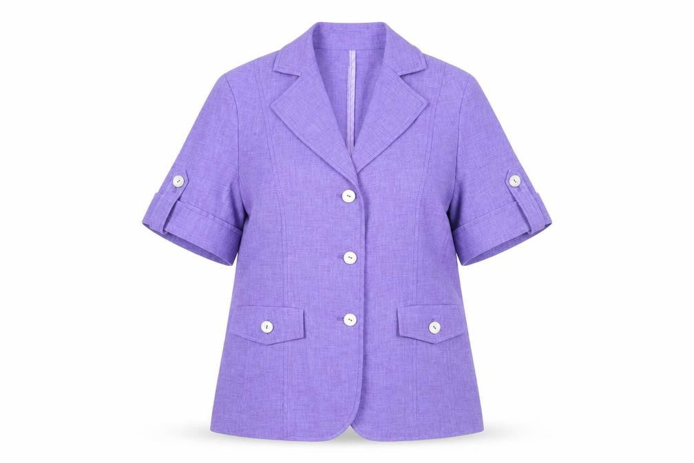 Eugen Klein Women's Purple Blazer, Size 14, Casual, Button