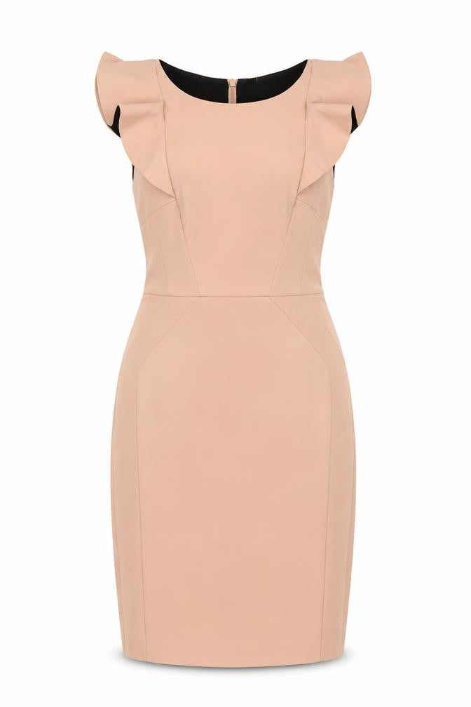 Oasis Women's Beige Pencil Dress, Size 8, Knee Length