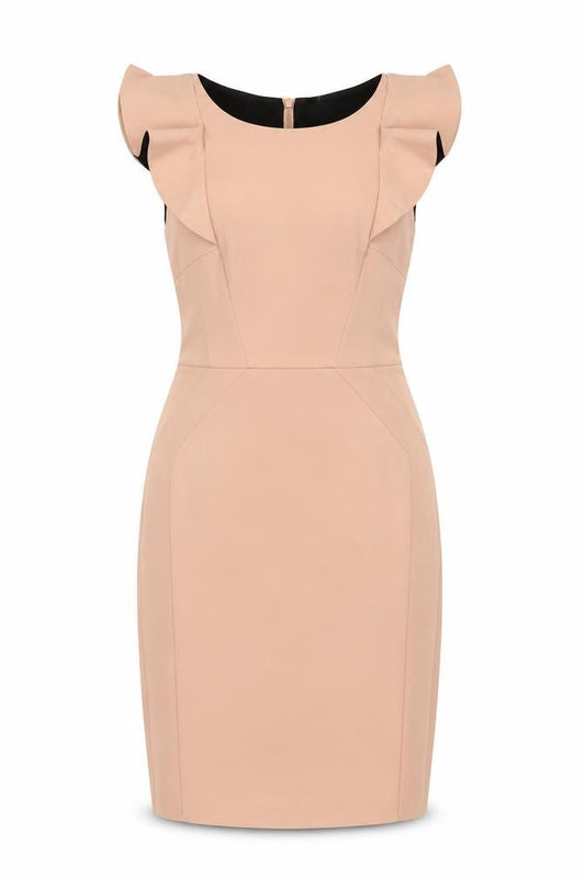 Oasis Women's Beige Pencil Dress, Size 8, Knee Length