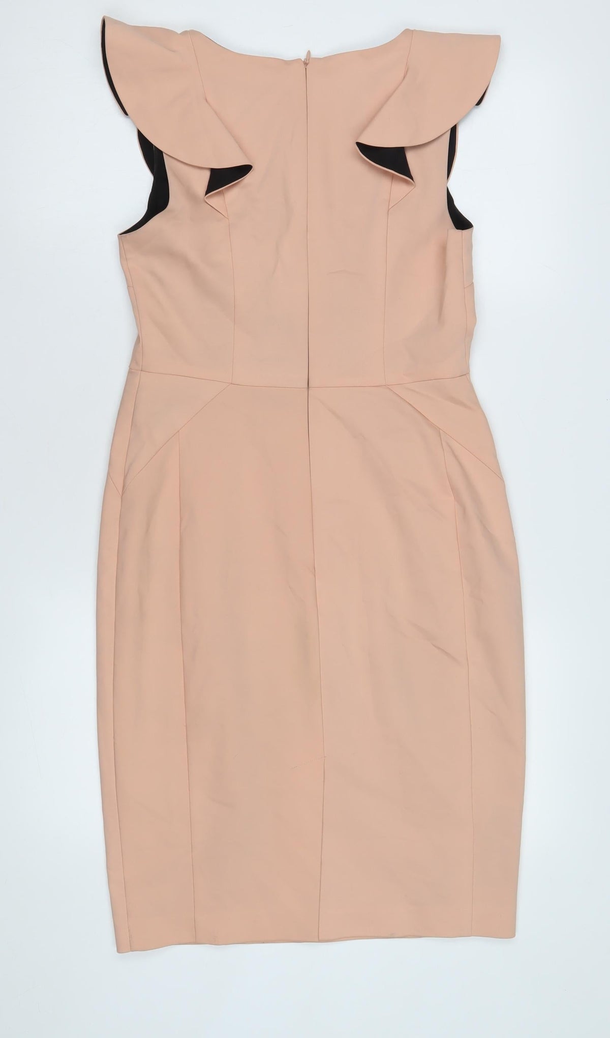 Oasis Women's Beige Pencil Dress, Size 8, Knee Length