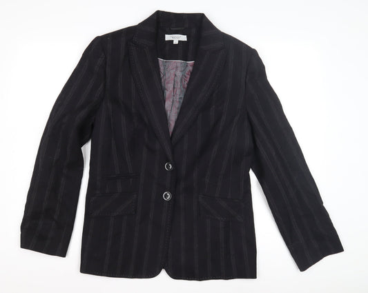Next Women's Black Striped Blazer Size 14