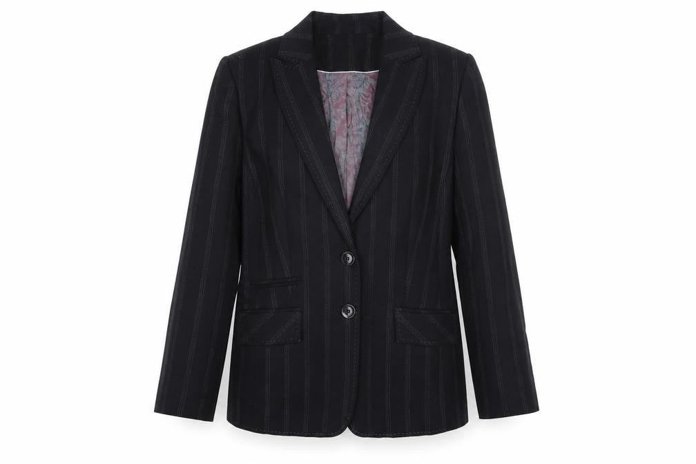 Next Women's Black Striped Blazer Size 14