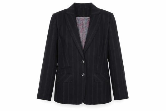Next Women's Black Striped Blazer Size 14