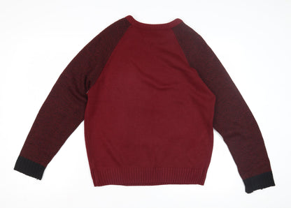 Next Men's Red Pullover Jumper Size M