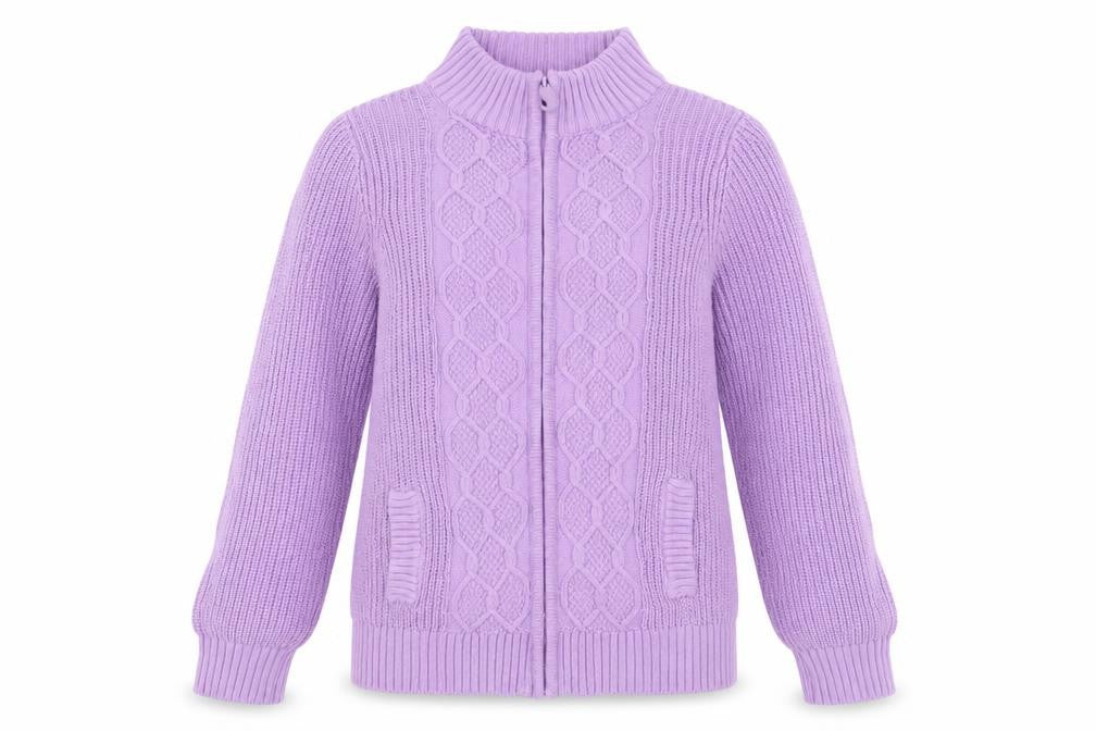 Isle Essentials Women's Purple Full Zip Jumper Size S
