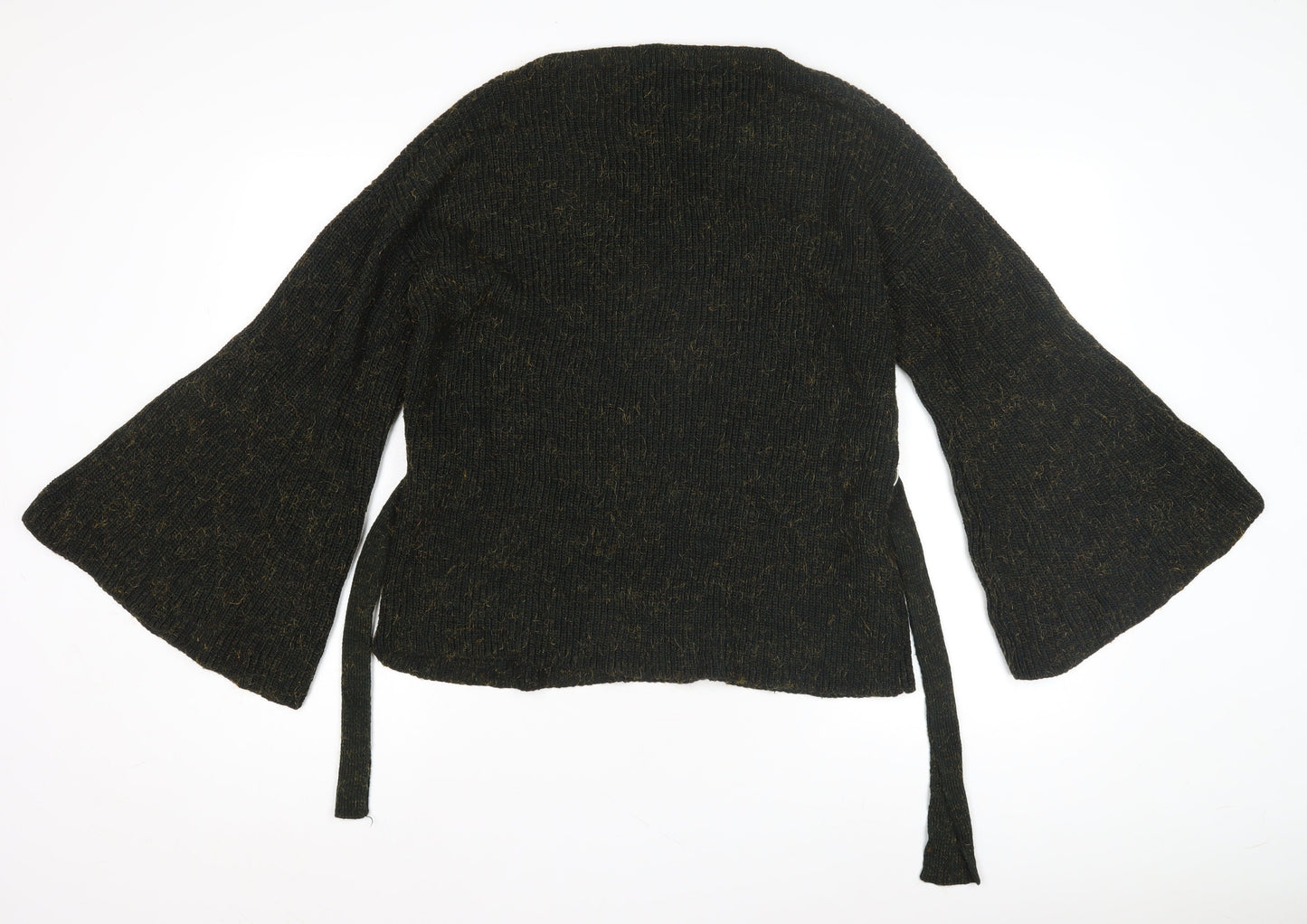 Mango Women's Black Bell Sleeve Jumper, Size 12