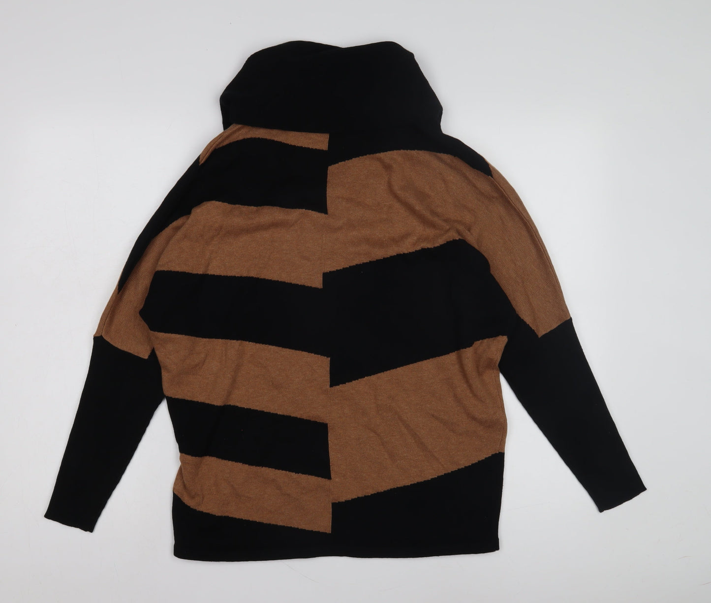 Marble Women's Striped Cowl Neck Jumper - Size 12