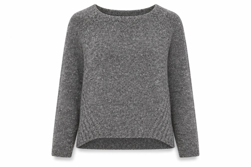 Tintoretto Women's Grey Chunky-Knit Jumper, Size 3