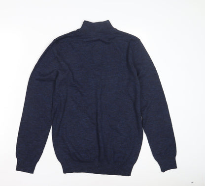 M&Co Men's Blue Full Zip Jumper - S