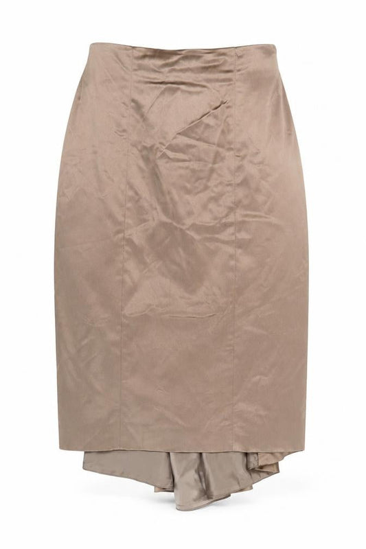 Coast Women's Brown Trumpet Skirt Size 10 Lined Satin