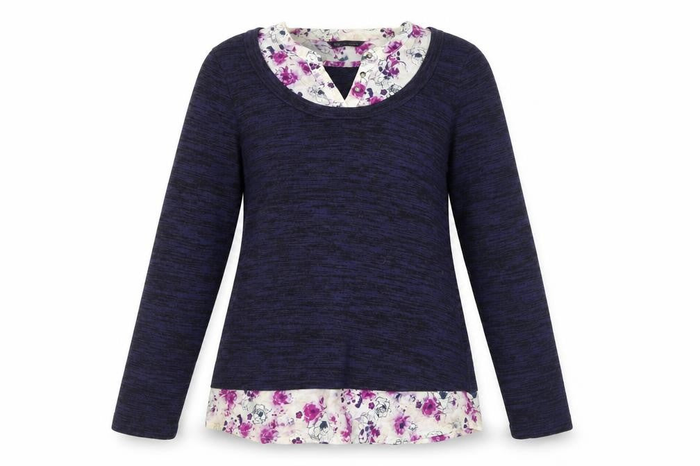 Marks & Spencer Women's Blue Floral Pullover Jumper Size 10