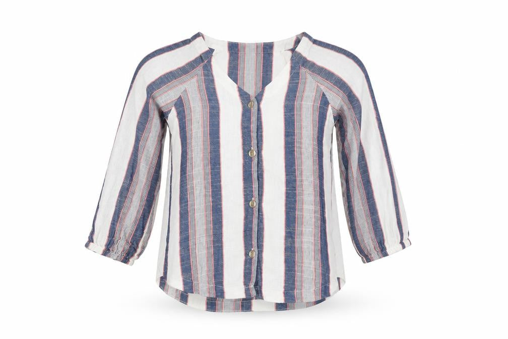 Cloth & Stone Women's Multicoloured Striped Blouse