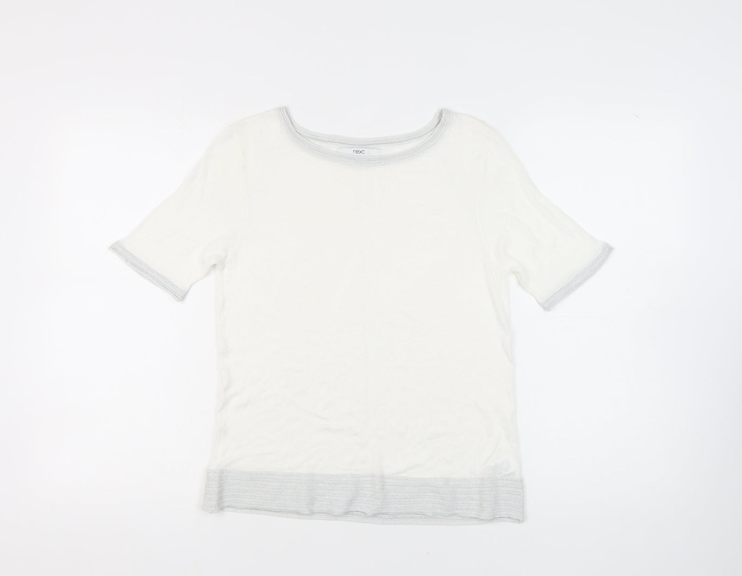 Next Women's Ivory Pullover Jumper, Size 10, Casual, Short Sleeve
