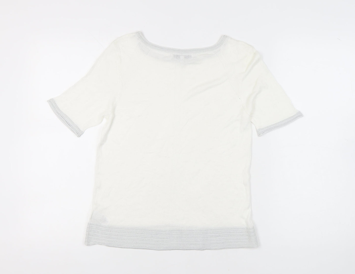 Next Women's Ivory Pullover Jumper, Size 10, Casual, Short Sleeve