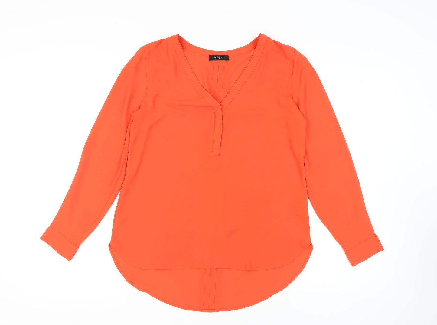 Marks & Spencer Women’s Orange V-Neck Blouse, Size 10