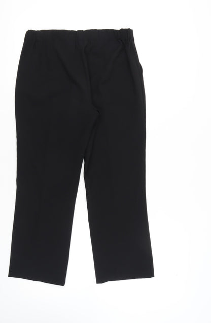 Bonmarché Women's Black Straight Leg Trousers Size 10