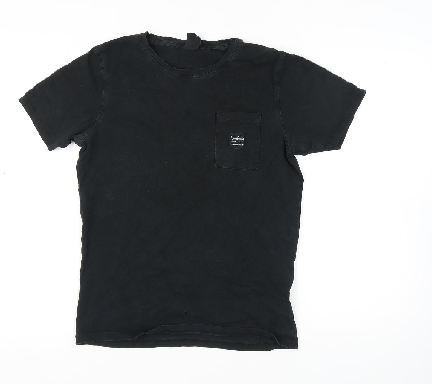 Crosshatch Men’s Black Crew Neck T-Shirt M Short Sleeve