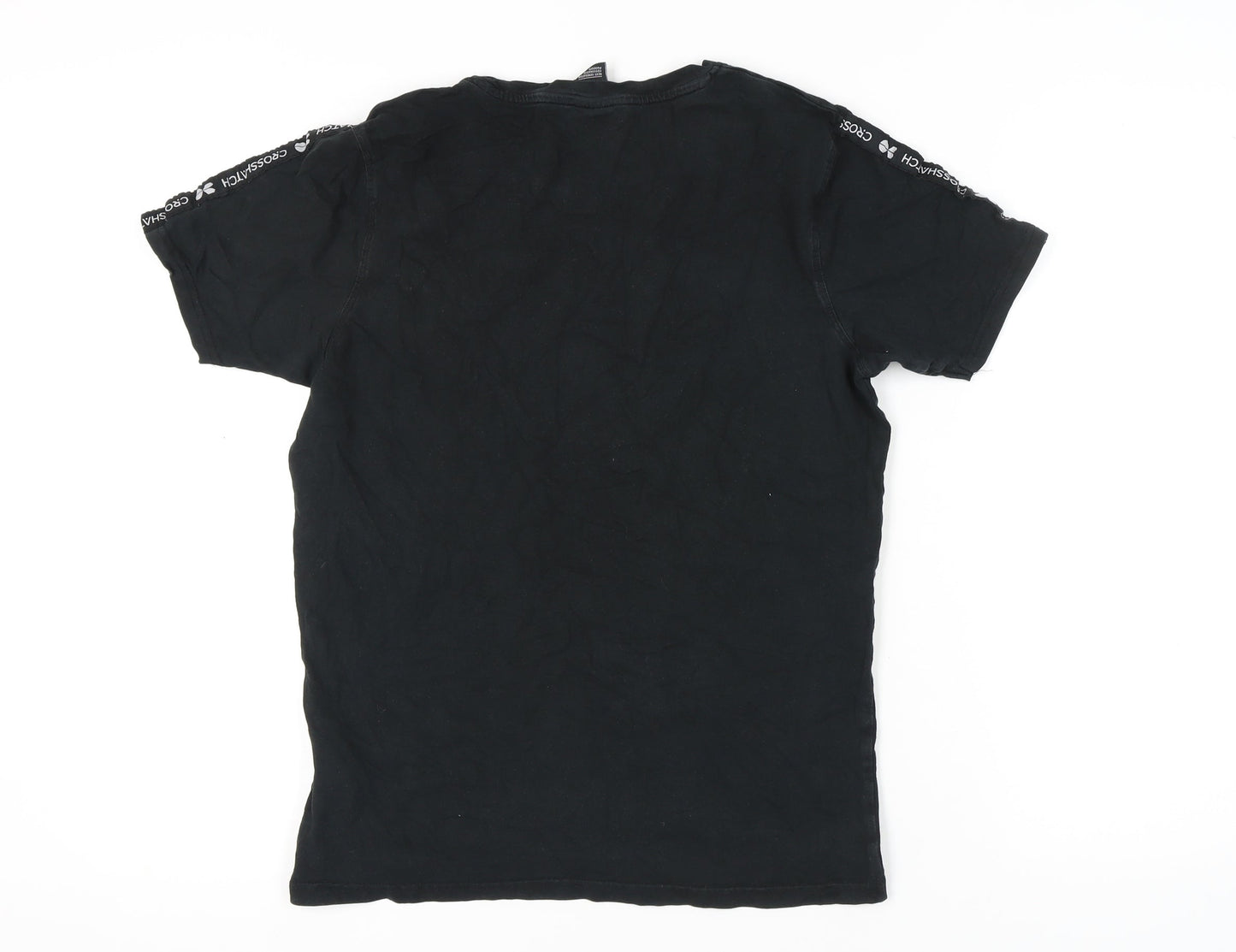 Crosshatch Men’s Black Crew Neck T-Shirt M Short Sleeve