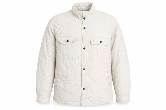 H&M Men's Beige XL Relaxed Basic Corduroy Jacket