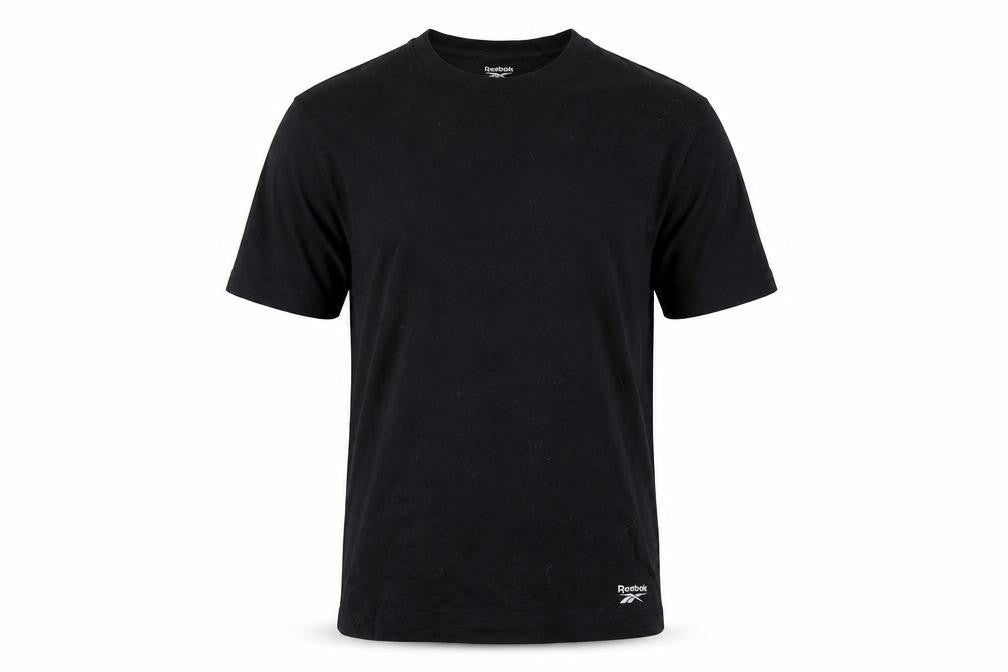 Reebok Men's Black M T-Shirt, Crew Neck, Athletic Style