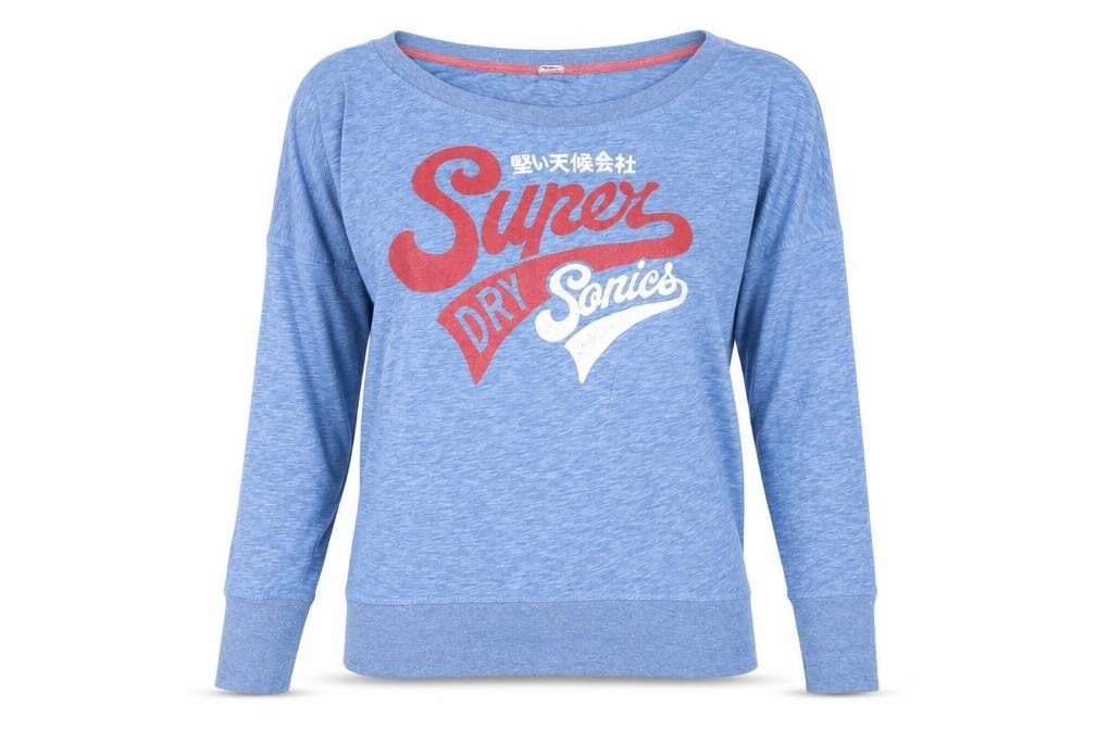 Luperdry Women's Blue T-Shirt, Size S, Round Neck