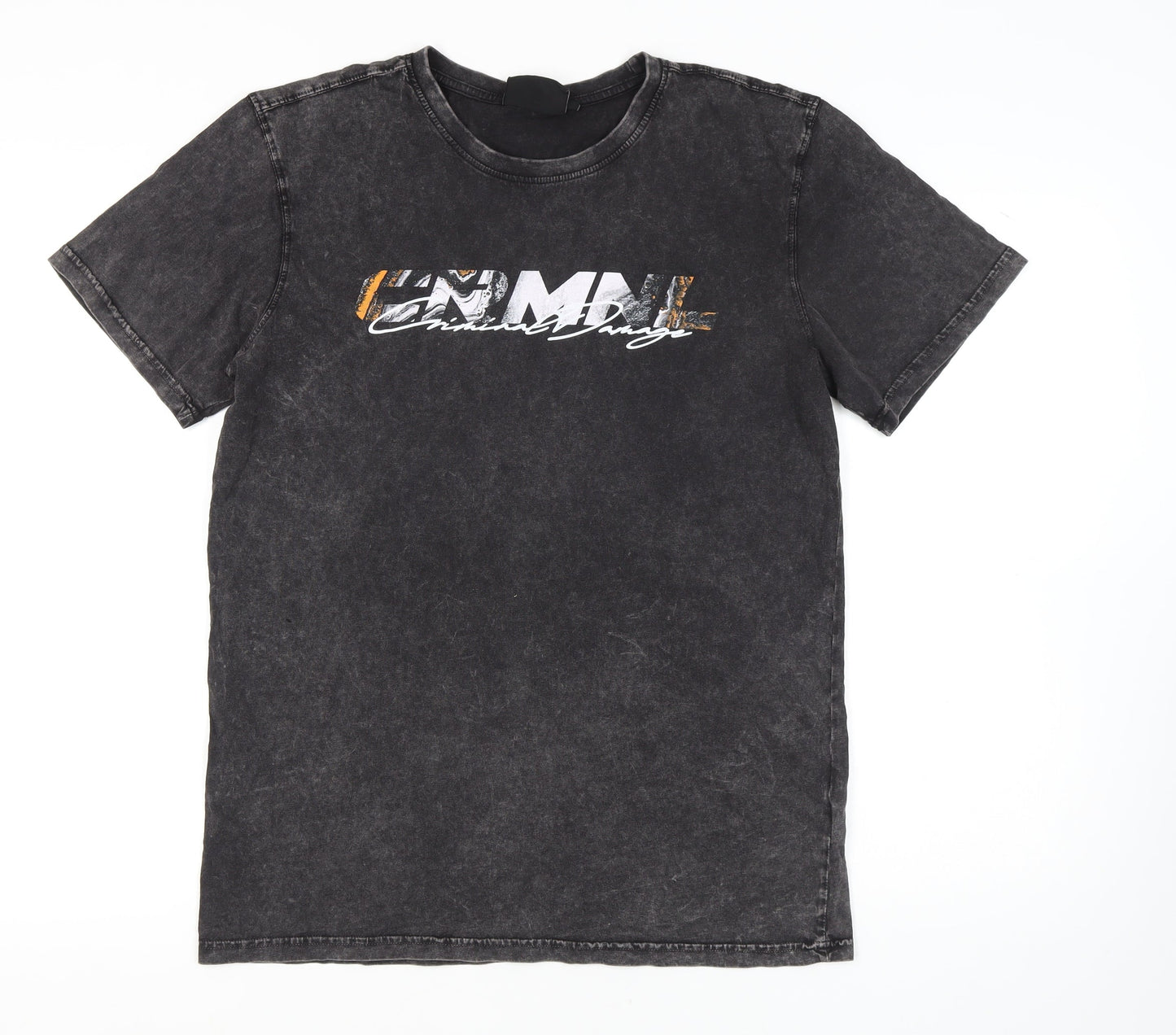 Criminal Damage Men's Black Animal Graphic T-Shirt L