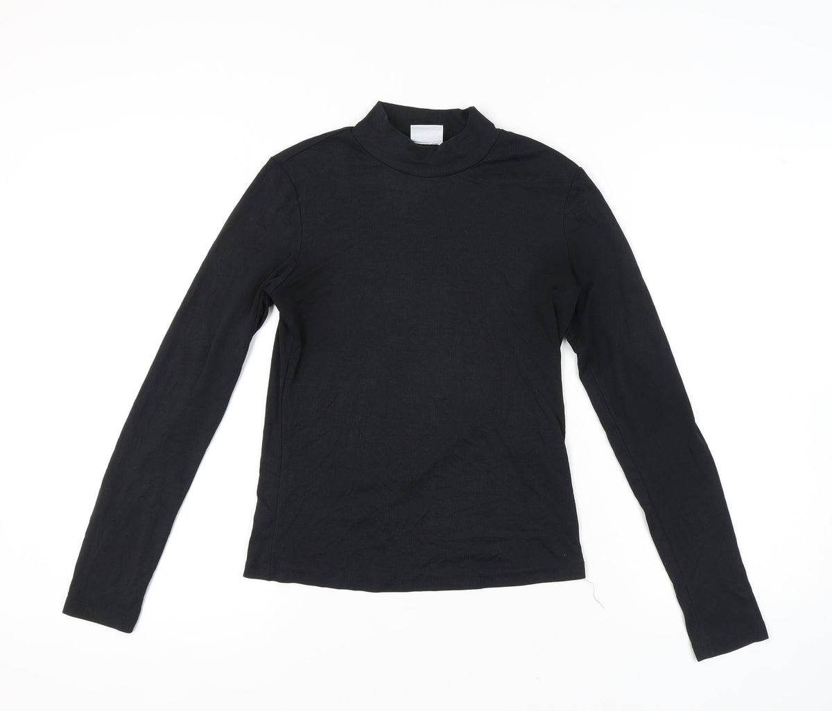VILA Women's Black Blouse, Roll Neck, Size M, Basic Style