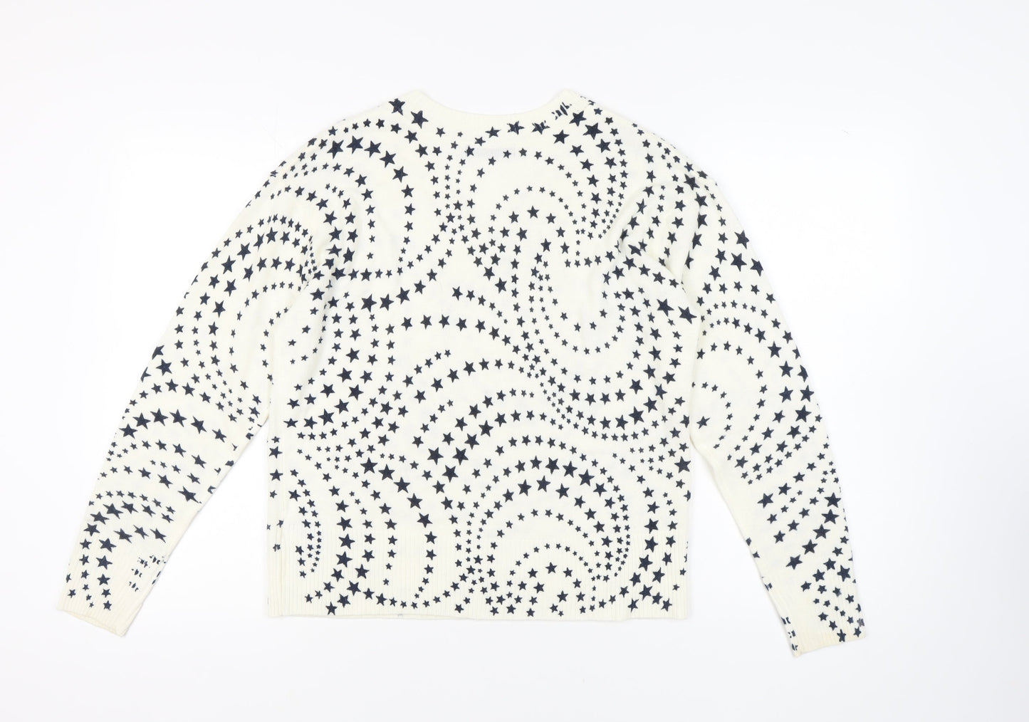 Marks and Spencer Women's Ivory Star Jumper Size 14