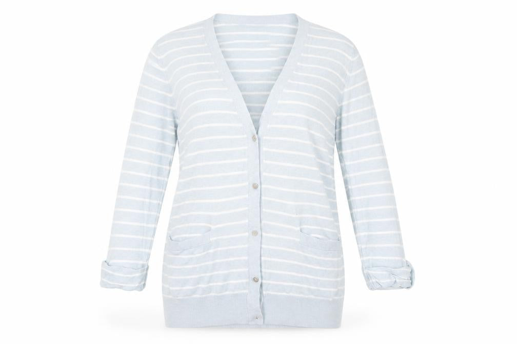 Lauren Ralph Lauren Women's Blue Striped Cardigan S