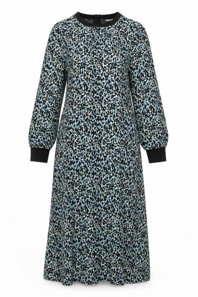 Marks & Spencer Women's Multicoloured Animal Long Sleeve Dress, Size 12