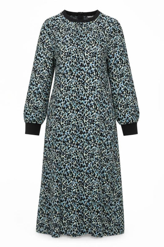 Marks & Spencer Women's Multicoloured Animal Long Sleeve Dress, Size 12