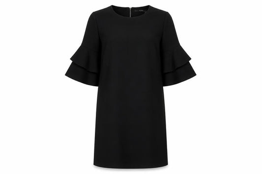 Vero Moda Women's Black Shift Dress M 3/4 Sleeve Casual