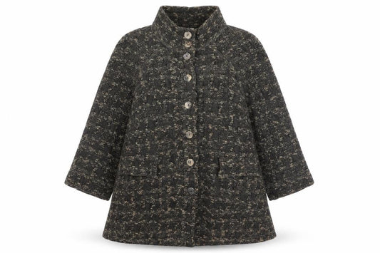 Bella Donna Women's Black Check Mid-Length Coat