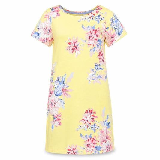 Joules Women's Yellow Floral Dress - Size 6