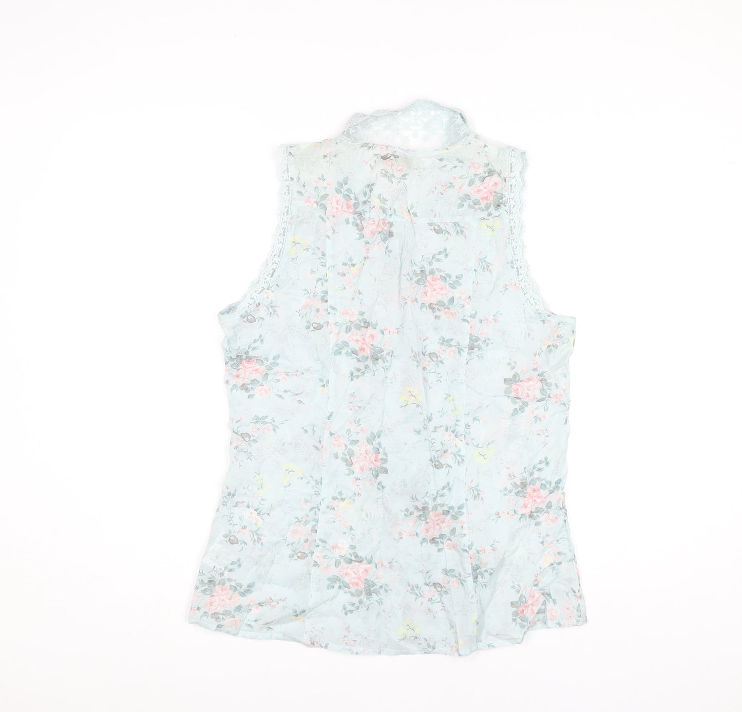 Cream Women's Floral Blouse - Size 12, Multicoloured