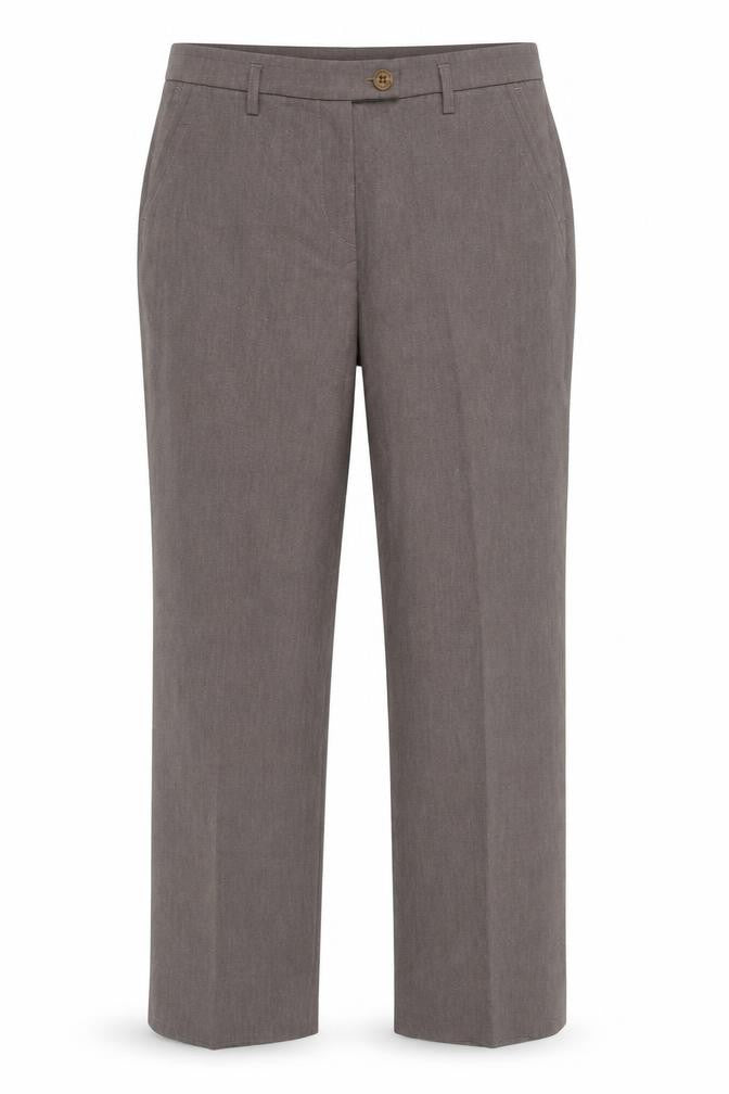 Michel Women's Brown 12 Trousers with Button