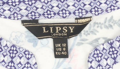 Lipsy Women's Multicoloured Blouse Size 12