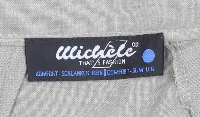 Michele Women's Beige Straight Trousers Size 12