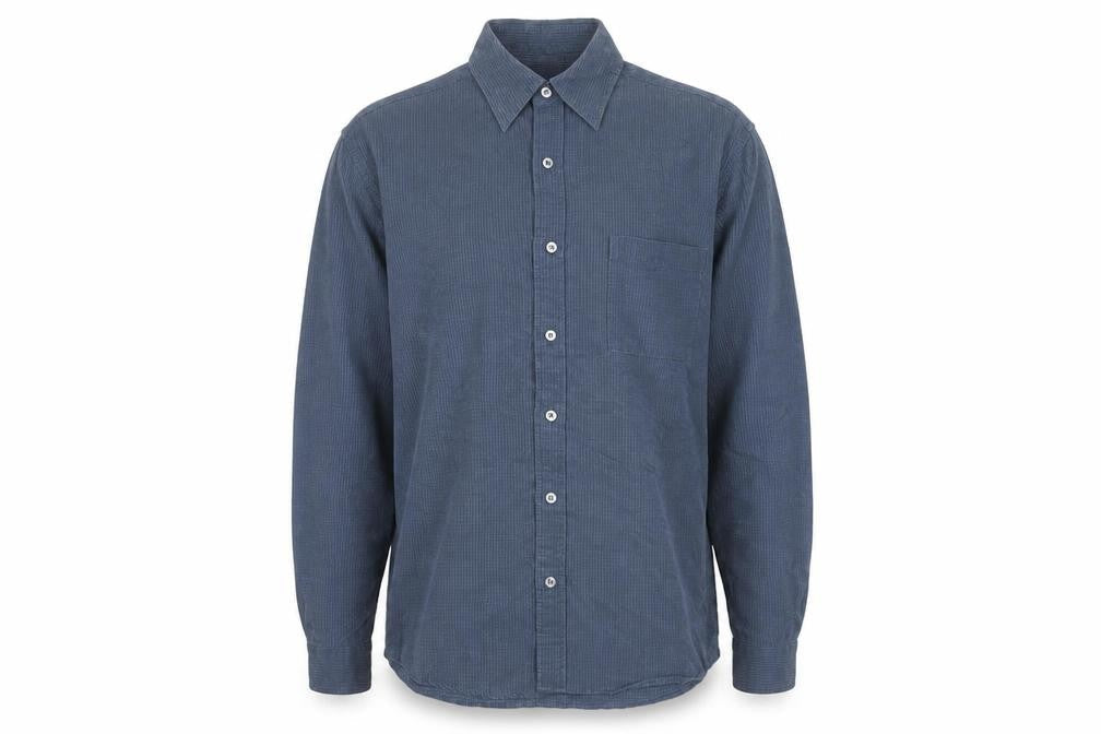 Principles Men's Blue Long Sleeve Button-Up Shirt - S