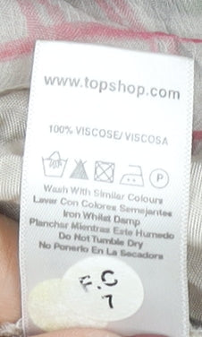 Topshop Women's Multicoloured Floral A-Line Dress, Size 10