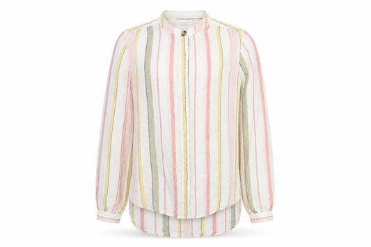 Marks & Spencer Men's Multicoloured Striped Shirt Size 16