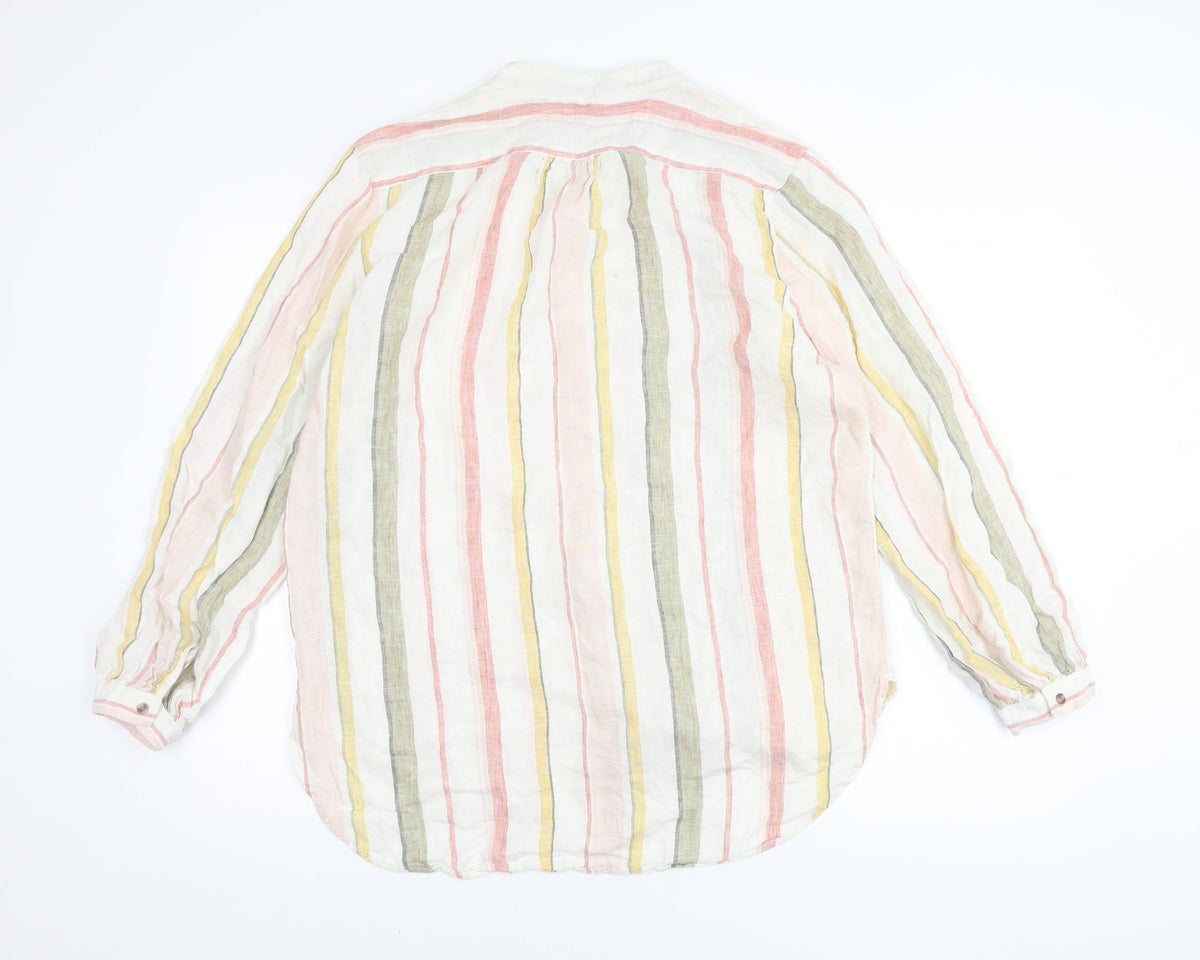 Marks & Spencer Men's Multicoloured Striped Shirt Size 16