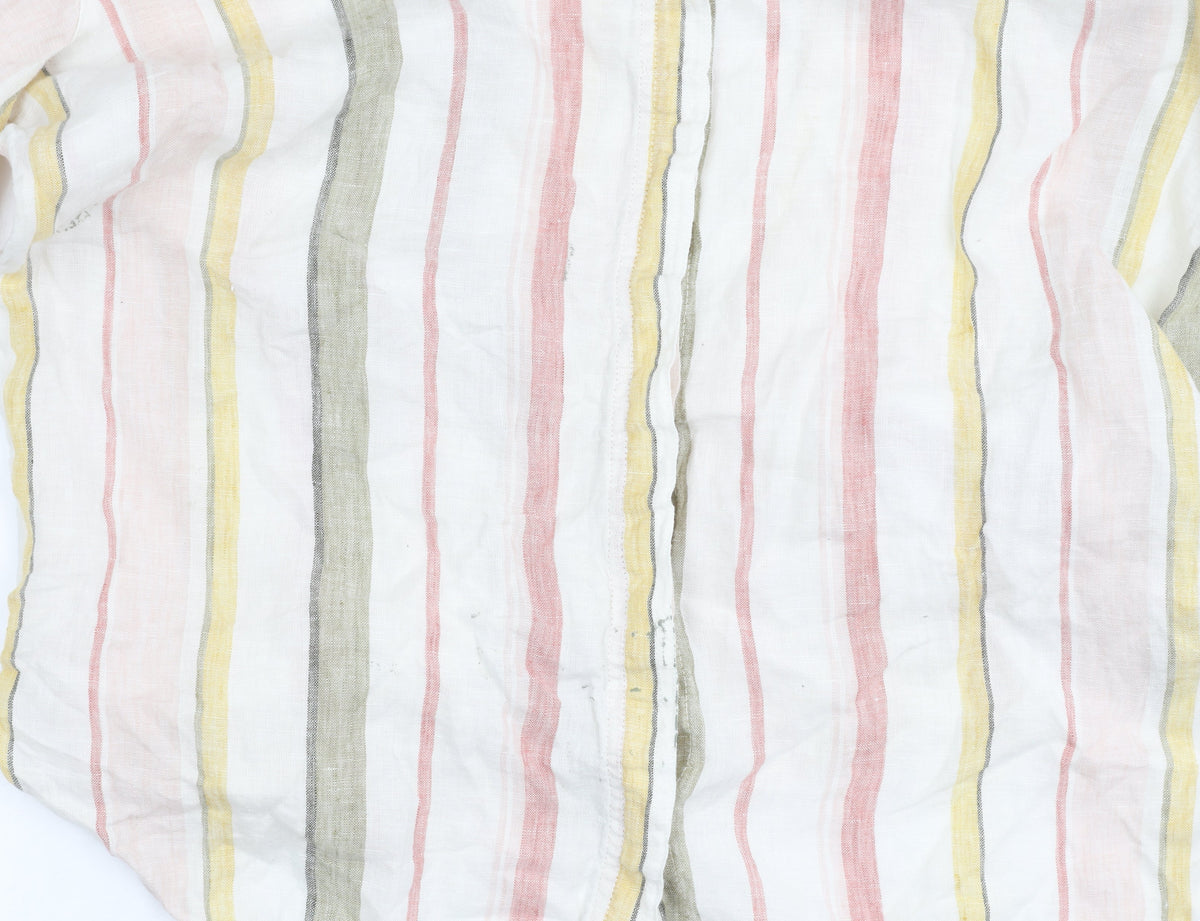 Marks & Spencer Men's Multicoloured Striped Shirt Size 16