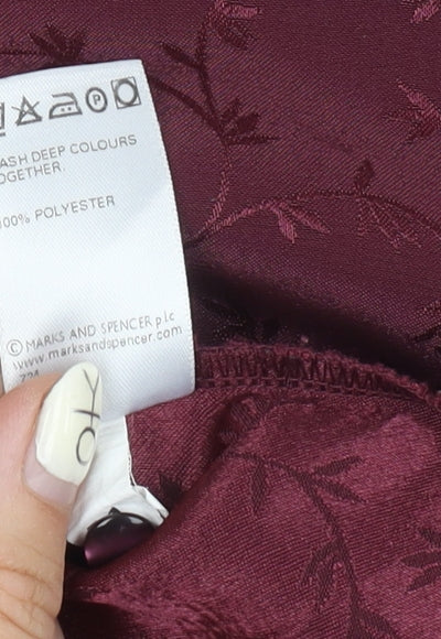 Marks & Spencer Women's Red Floral Blouse, Size 18