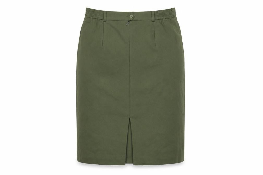 Lucia Women's Green Wool Pencil Skirt, Size 16