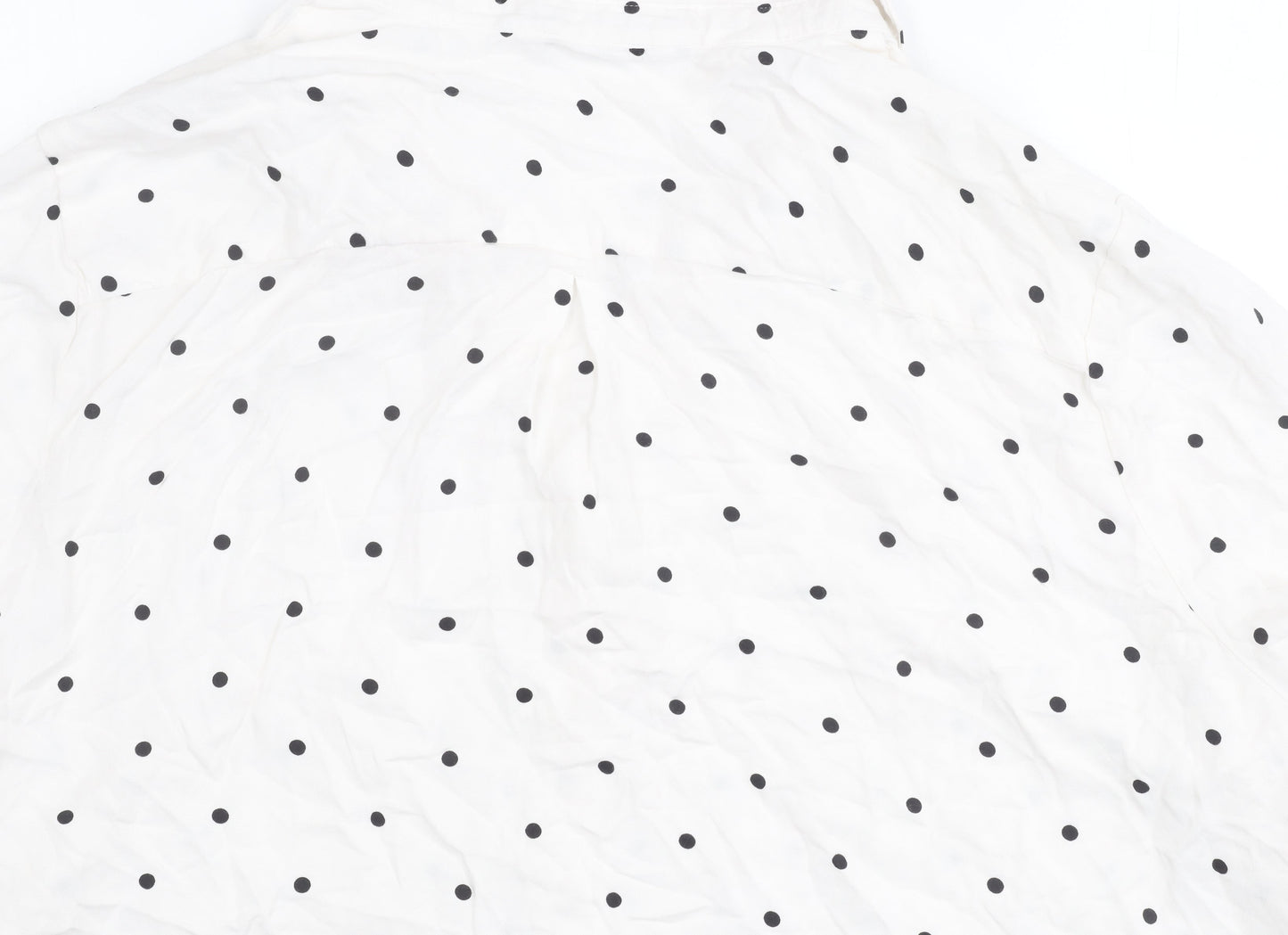 Marks & Spencer Women's Ivory Polka Dot Button-Up Shirt UK 22