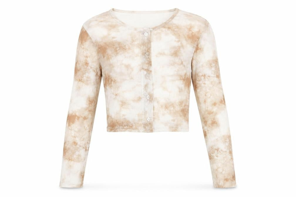Boohoo Women's Multicoloured Cropped Tie-Dye Top Size 8