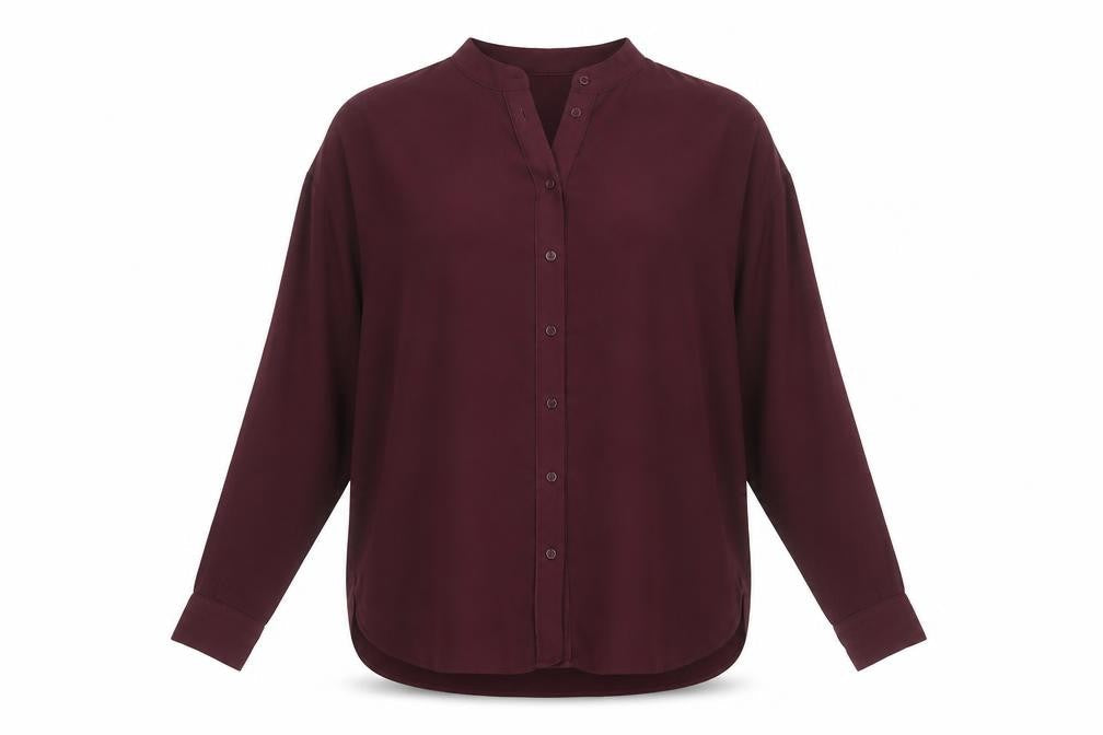 Warehouse Women's Purple Button-Up Shirt Size 12